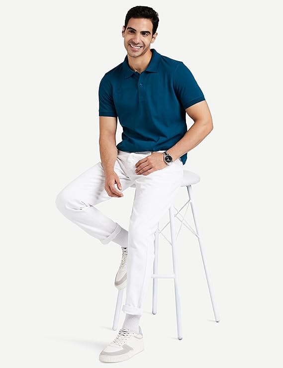 Symbol Men's Solid Cotton Rich Polo T Shirt - Image 2