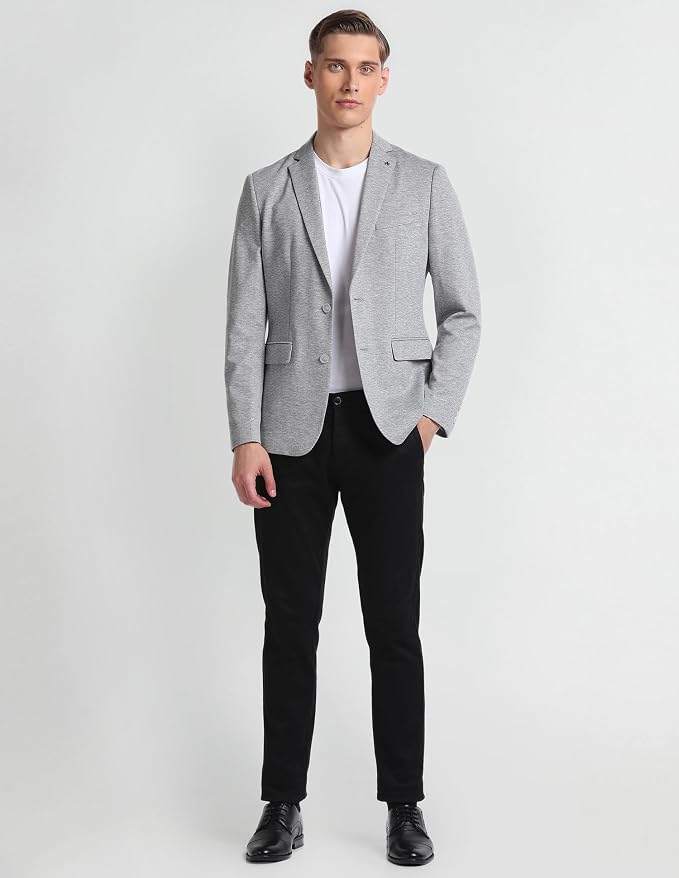 Arrow Textured Slim Fit Blazer for Men - Button Closure Formal & Casual Wear Mens Blazer - Image 2