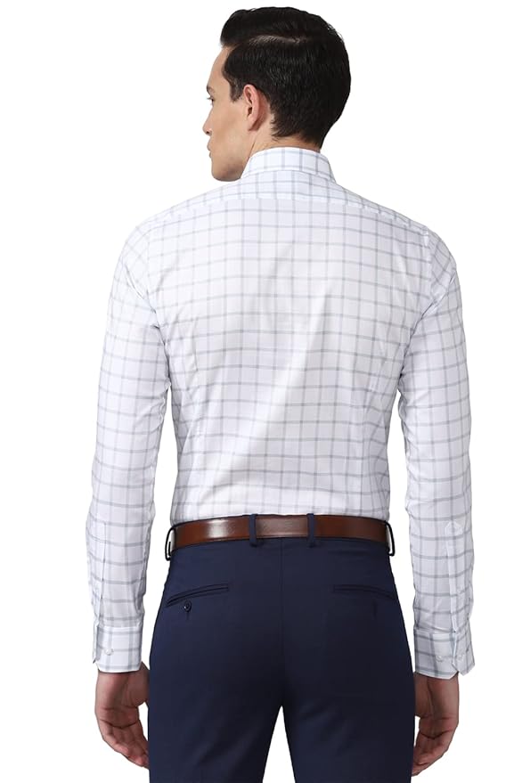 Slim Fit Checkered Solid Shirt - Image 2