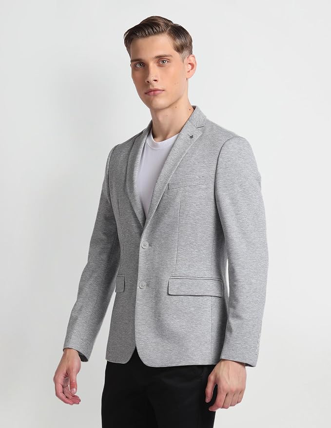 Arrow Textured Slim Fit Blazer for Men - Button Closure Formal & Casual Wear Mens Blazer - Image 4